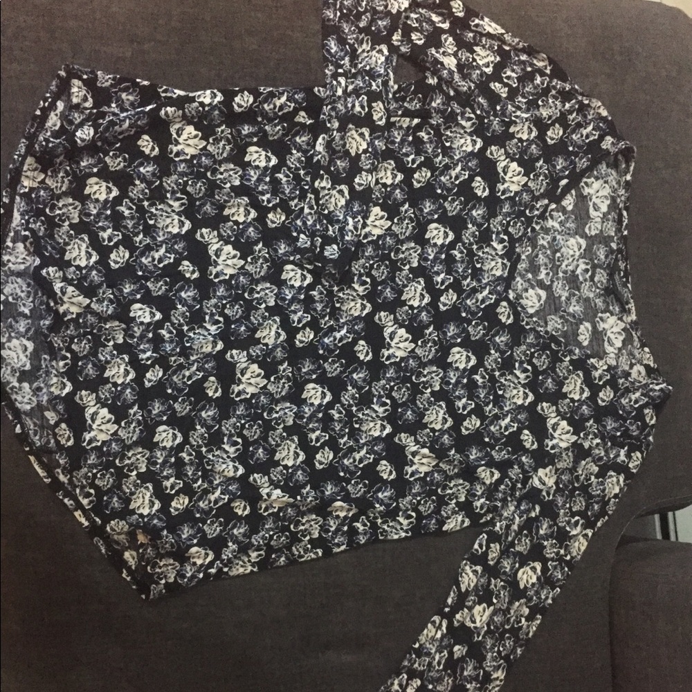 Simply Vera Verawang long sleeve blue/black floral